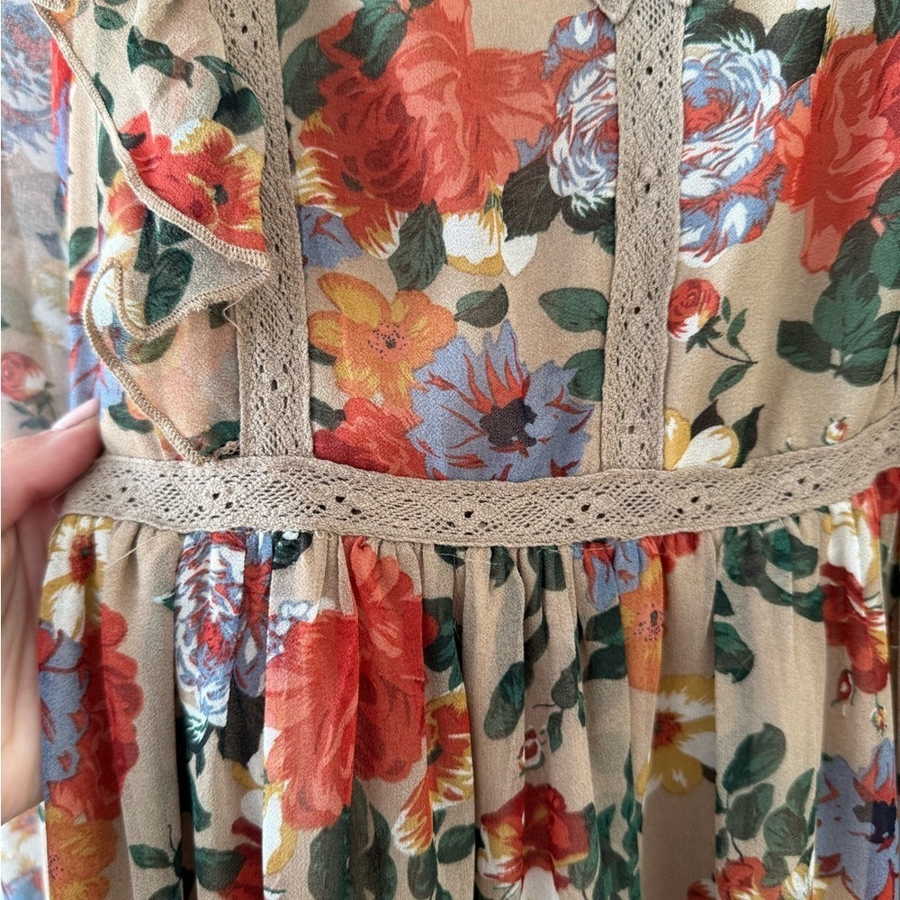 In Bloom Floral V-Neck Dress - Picture 2 of 5